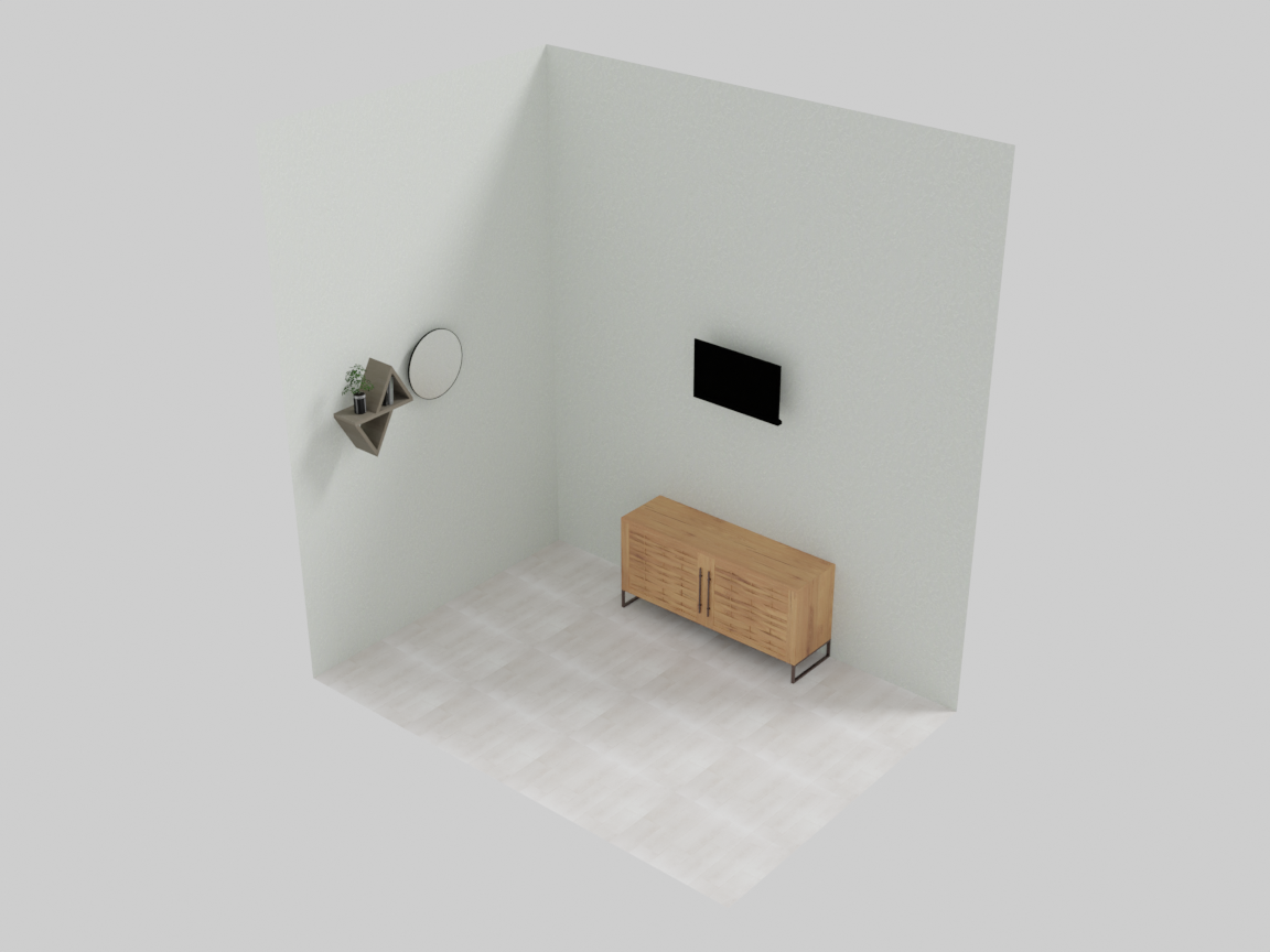 wall-mounted TV perspective