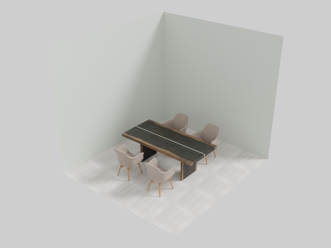 the same dining set after applying the 1.3 room factor